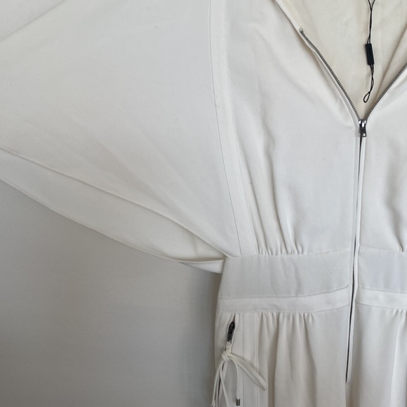 Halston white jumpsuit with hood - Picture 5 of 8